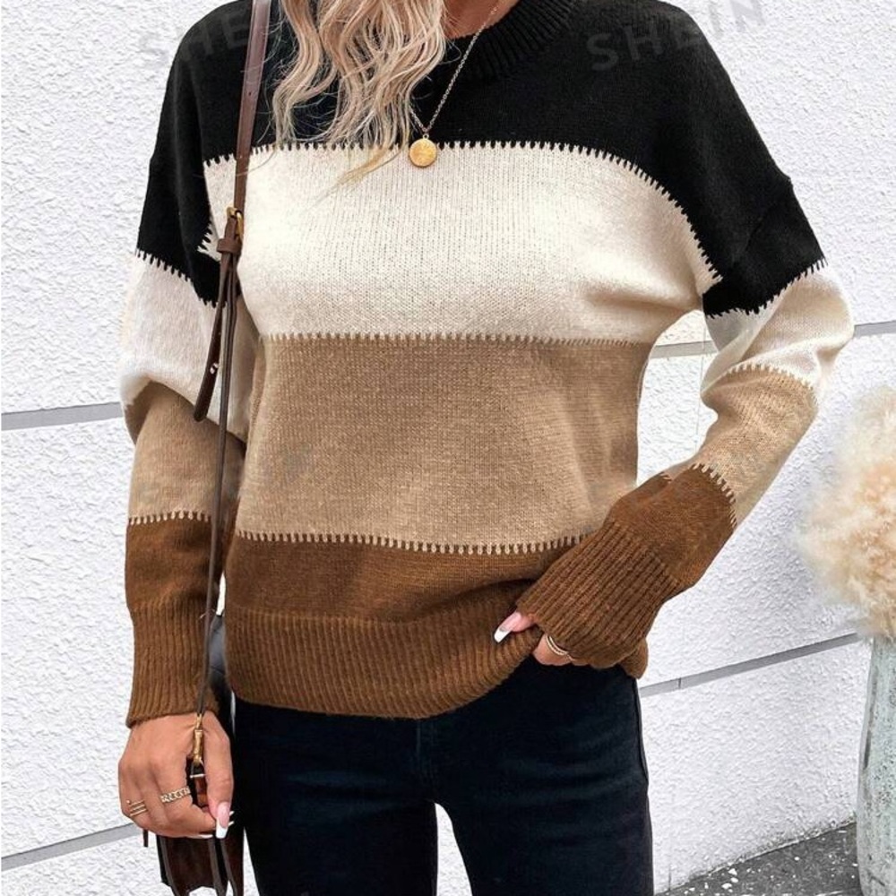 Color block sweater
